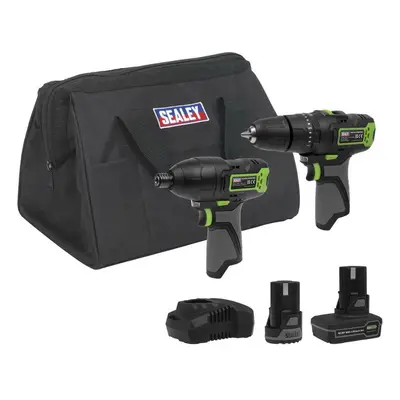 Sealey CP108VCOMBO3 2 X 10.8V Sv10.8 Series Combi Drill & Impact Driver Kit