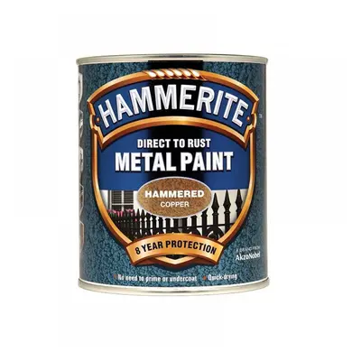 Hammerite 5092964 Direct To Rust Hammered Finish Metal Paint Copper 750Ml