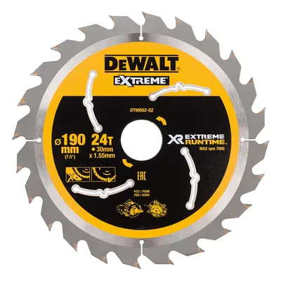 Dewalt Dt99562 Extreme Runtime Multi Purpose Circular Saw Blade 190 X 30Mm X 24T