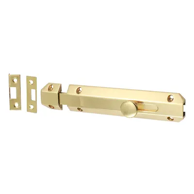 Timco 200369 Architectural Flat Section Bolt - Polished Brass 150 X 35Mm Bag 1