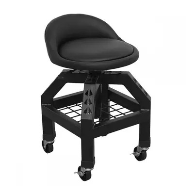 Sealey SCR03B Creeper Stool Pneumatic With Adjustable Height Swivel Seat & Back Rest