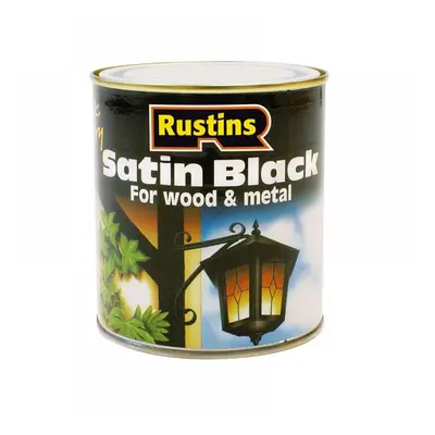 Rustins SATB250 Satin Black Paint Quick Drying 250Ml