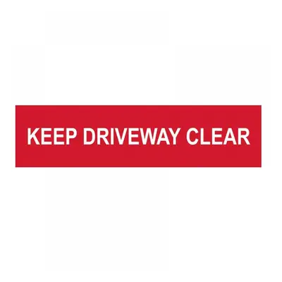 Scan 5252 Keep Driveway Clear - Pvc Sign 200 X 50Mm