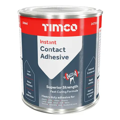 Timco 247359 Instant Contact Adhesive 500Ml Tin 1