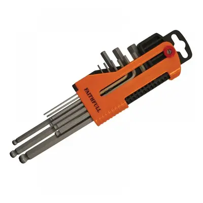 Faithfull HBG-M009 Metric Long Arm Ball End Hex Key Set 9 Piece