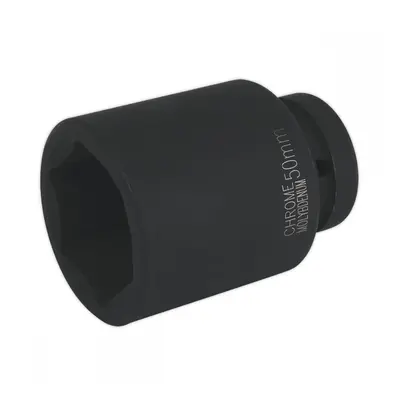 Sealey IS150D Impact Socket 50Mm Deep 1inSq Drive