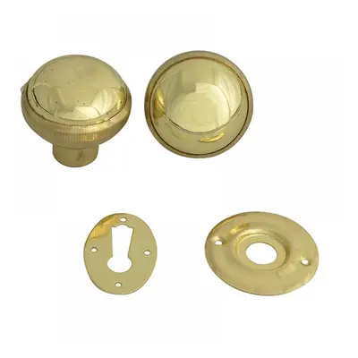 Yale Locks P405-PB P405 Rim Knob Polished Brass Finish