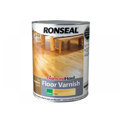 Ronseal 37540 Diamond Hard Floor Varnish Matt 5 Litre