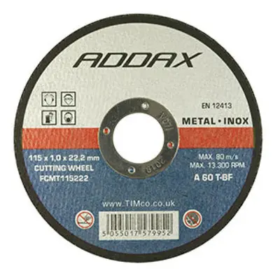 Timco FCM115222 Bonded Abrasive Disc - For Cutting 115 X 22.2 X 2.5 Box 1