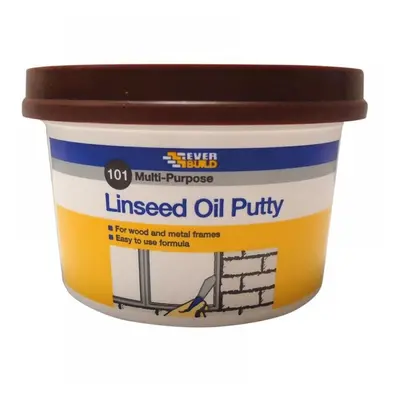 Everbuild Sika 489026 101 Multi-Purpose Linseed Oil Putty Brown 500G