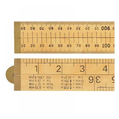 R.s.t. RSR073P Wooden 4 Fold Rule 1M / 39In (Blister Packed)