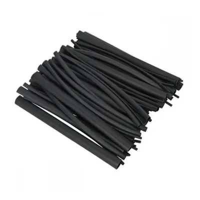 Sealey HSTAL72B Heat Shrink Tubing Assortment 72Pc Black Adhesive Lined 200Mm