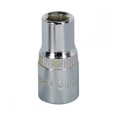 Sealey SP1406 Walldrive® Socket 6Mm 1/4inSq Drive Fully Polished