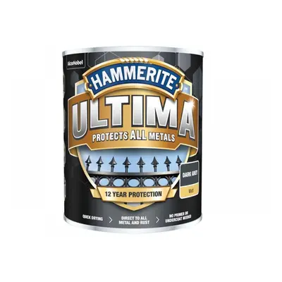 Hammerite 5362534 Ultima Metal Paint Matt Dark Grey 750Ml