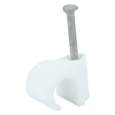 Timco 225222 Round Cable Clips - White To Fit 9.0Mm Box 100