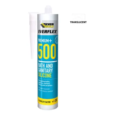 Everbuild Silicone 500 Translucent 295Ml