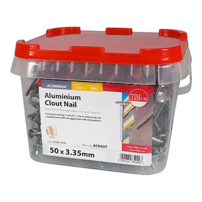 Timco ACN50T Clout Nails - Aluminium 50 X 3.35