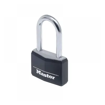 Master Lock 9140EURDBLKLF Aluminium Black Vinyl Cover 40Mm Padlock 4-Pin - 38Mm Shackle