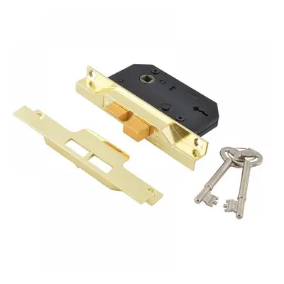 Union Y2242-EB-2.50 2242 2 Lever Mortice Rebated Sashlock Electro Brass 65.5Mm 2.5In Visi