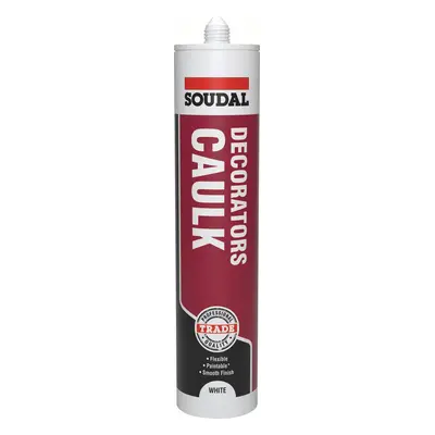 Soudal Decorators Caulk White 290Ml cartridge 21