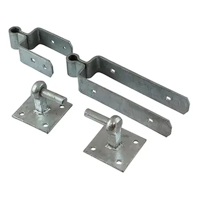 Timco DSFH600G Double Strap Hinge Set With Hook On Plate - Hot Dipped Galvanised 600Mm Plain Bag