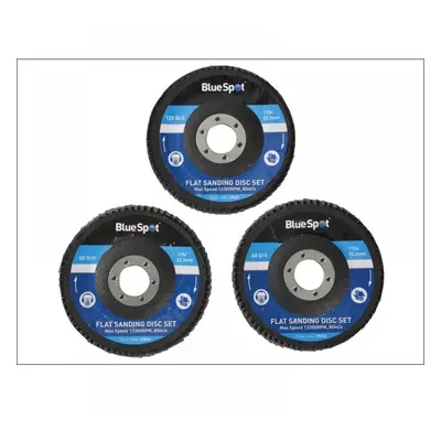 Bluespot Tools 19642 Sanding Flap Disc Set 3 Piece 115Mm (4.1/2In)