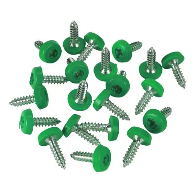 Sealey PTNPG Green Numberplate Screws 4.8 X 18Mm - Pack Of 50