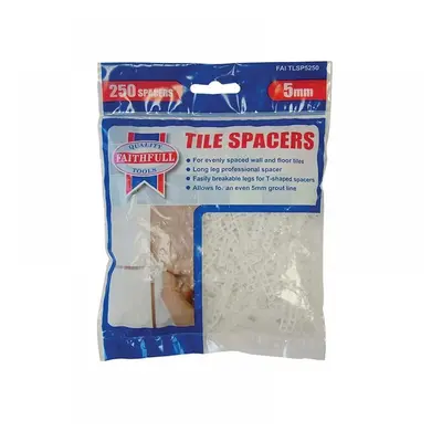 Faithfull 15015250HS Tile Spacer Long Leg 5Mm (Bag 250)