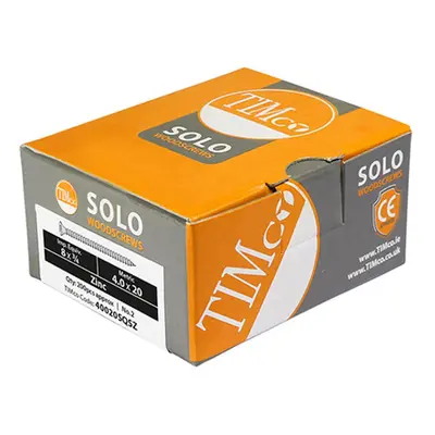 Timco 40025SQSZ Solo Chipboard & Woodscrews - Sq - Double Countersunk - Zinc 4.0 X 25 Box 200