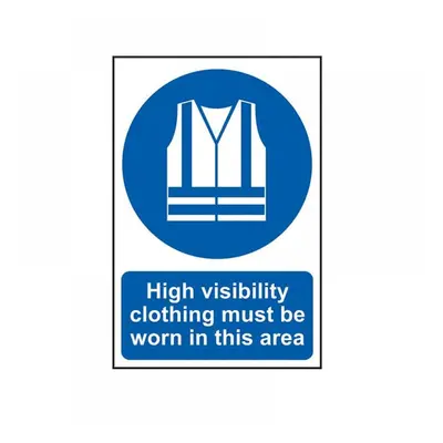 Scan 0022 High Visibility Jackets Must Be Worn In This Area - Pvc Sign 200 X 300Mm