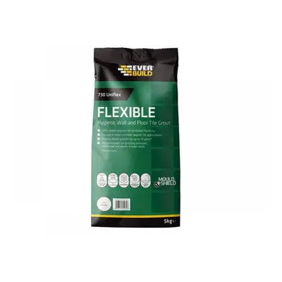 Everbuild Sika 486466 730 Uniflex Hygienic Tile Grout Ivory 5Kg