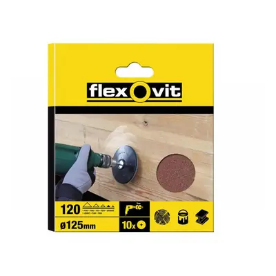 Flexovit 63642526382 Drill Mountable Disc 125Mm Medium 80G (Pack 10)