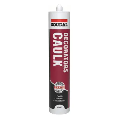 Soudal Decorators Caulk White 380Ml cartridge 12