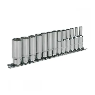 Sealey AK2692 Socket Set 13Pc 1/4inSq Drive Deep Walldrive® Metric