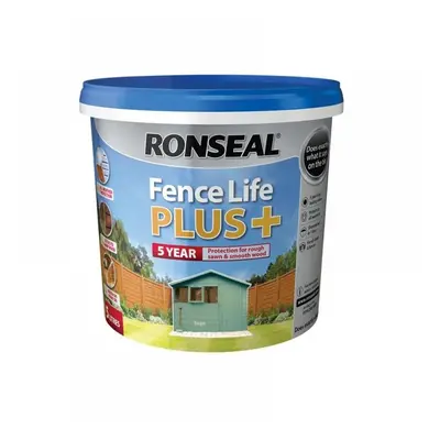 Ronseal 37627 Fence Life Plus+ Sage 5 Litre