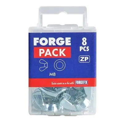 Forgepack FPWING10 Wing Nuts & Flat Washers - Zinc Plated M10 (Pack Of 6)