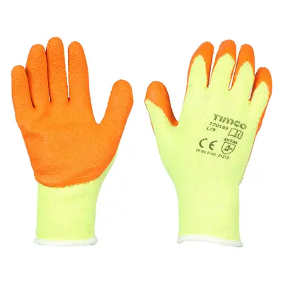 Timco 770189 Eco-Grip Gloves - Crinkle Latex Coated Polycotton - Multi Pack Large