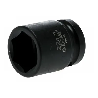 Teng 920522N Impact Socket Hexagon 6-Point 1/2In Drive 22Mm