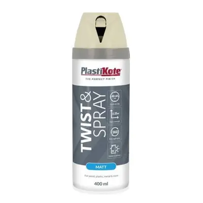 Plastikote 023118 Twist & Spray Matt 400Ml Georgian Stone