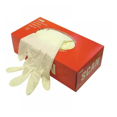 Scan Latex Gloves - Medium (Box 100)