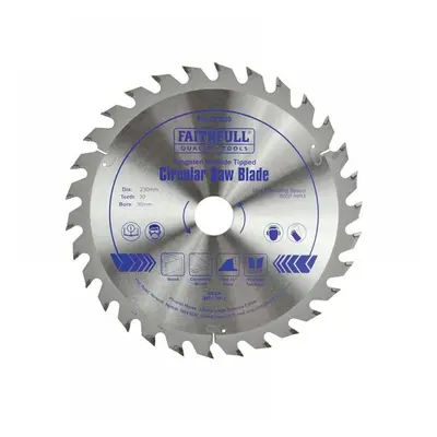 Faithfull FAIZ23030 Tct Circular Saw Blade 230 X 30Mm X 30T Pos