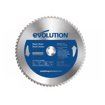 Evolution 66TBLADE Mild Steel Cutting Chop Saw Blade 355 X 25.4Mm X 66T