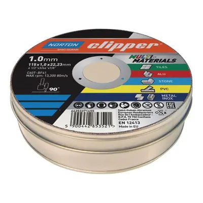 Flexovit 66252839907 Clipper® Multi-Materials Cutting Discs 115 X 22.23Mm (Tin Of 10)