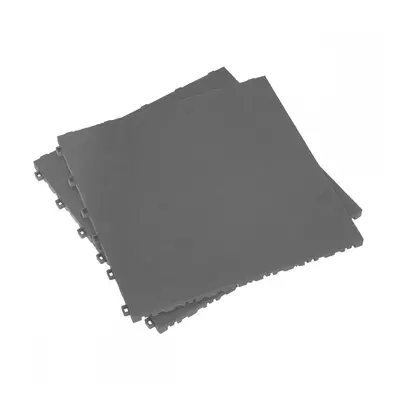 Sealey FT3G Polypropylene Floor Tile 400 X 400Mm - Grey Treadplate - Pack Of 9