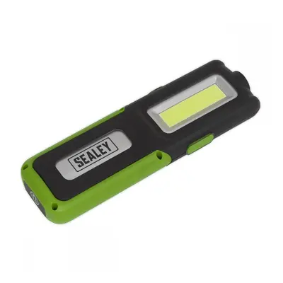 Sealey LED318G Rechargeable Inspection Light 5W Cob & 3W Smd Led With Power Bank - Green