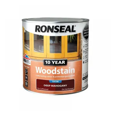 Ronseal 38675 10 Year Woodstain Deep Mahogany 750Ml