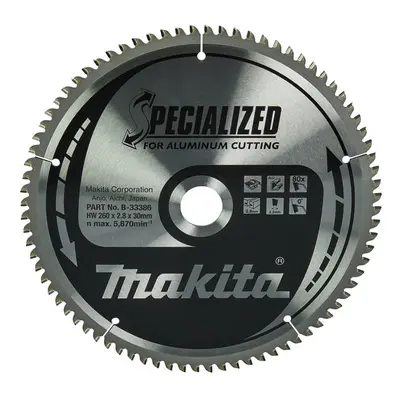 Makita B-33386 B-33386 Specialized Aluminium Saw Blade 260 X 30Mm X 80T