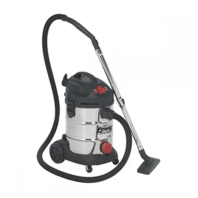 Sealey PC300SDAUTO Vacuum Cleaner Industrial 30L 1400W/230V Stainless Drum Auto Start