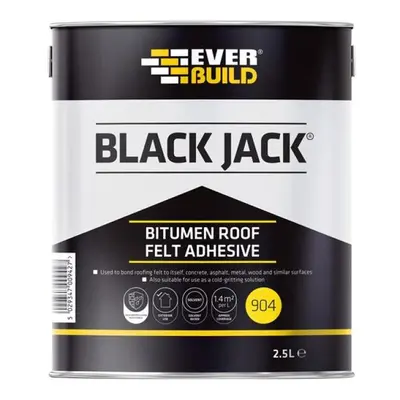 Everbuild Sika 486993 Black Jack® 904 Bitumen Roof Felt Adhesive 2.5 Litre