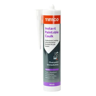 Timco 732002 Instant Paintable Caulk 300Ml Cartridge 1